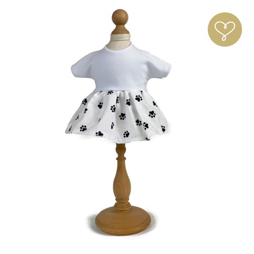 Dress with cat feet prints