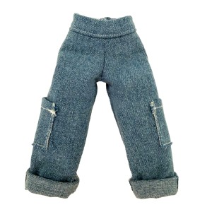 Kieszonkowe Spodnie Długie Niebieskie Jeansowe