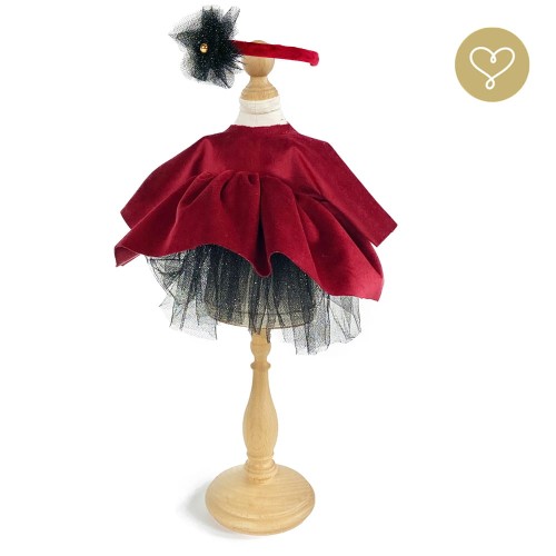 Sukienka aksamitna i przepaska