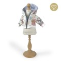 Hooded sweatshirt with flowers