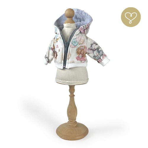 Hooded sweatshirt with flowers