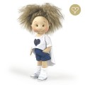 Blouse with a heart and short jeans