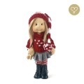 Cap Long  Red Pompom 2