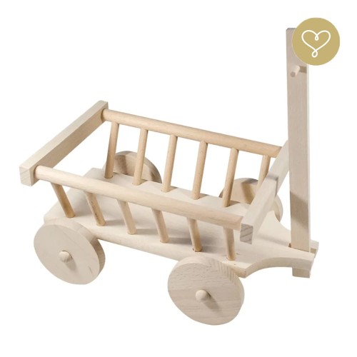 Drewniany wózek drabiniasty