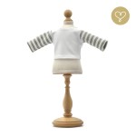 Blouse long sleeved (grey stripes)